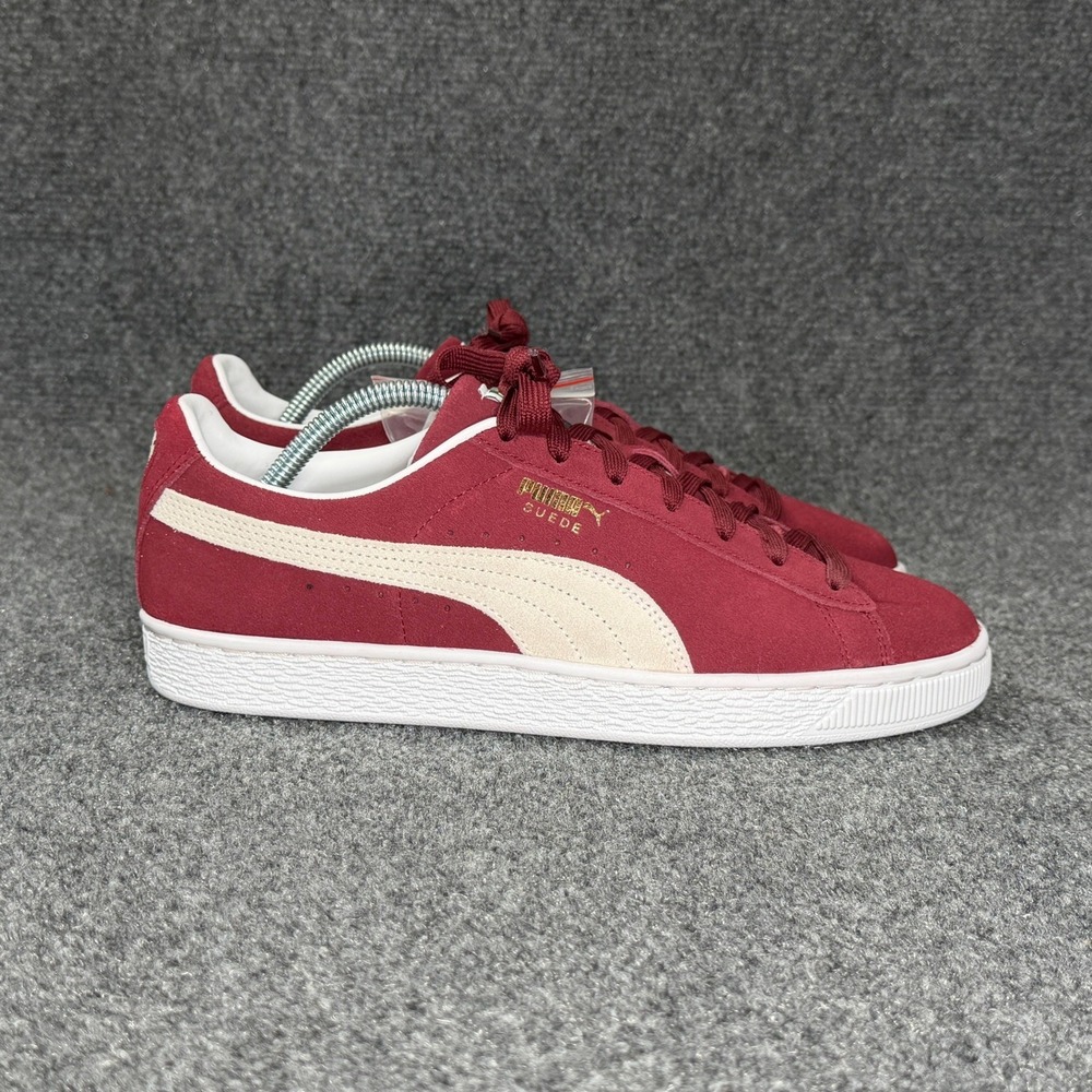 Puma Suede Classic XXI Sneakers Men's 9.5 Cabernet Suede Low Lace Retro Athletic